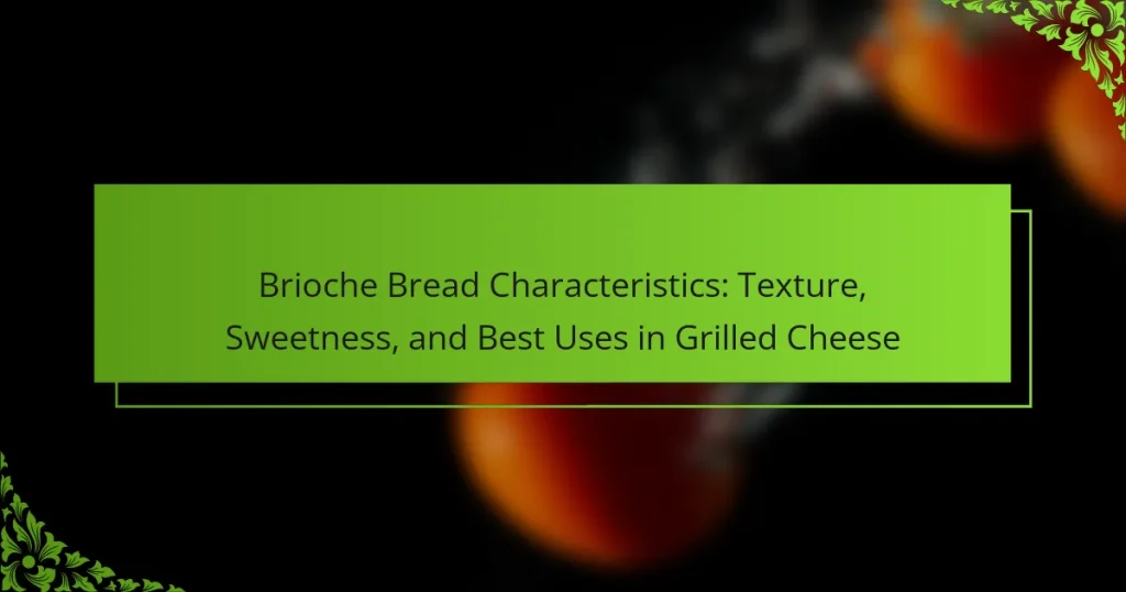 Brioche Bread Characteristics: Texture, Sweetness, and Best Uses in Grilled Cheese