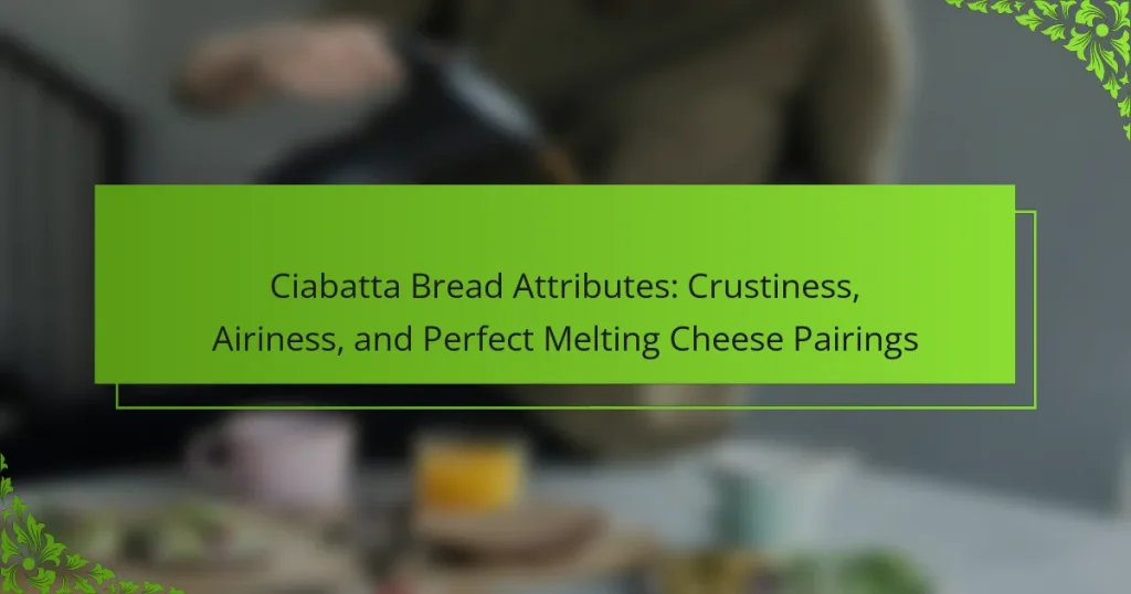 Ciabatta Bread Attributes: Crustiness, Airiness, and Perfect Melting Cheese Pairings