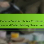 Ciabatta Bread Attributes: Crustiness, Airiness, and Perfect Melting Cheese Pairings