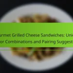Gourmet Grilled Cheese Sandwiches: Unique Flavor Combinations and Pairing Suggestions