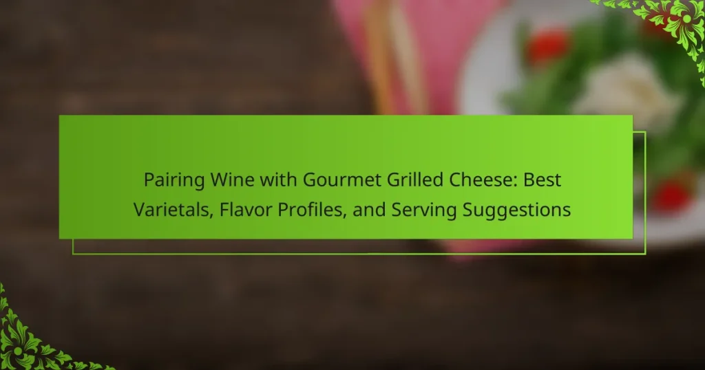 Pairing Wine with Gourmet Grilled Cheese: Best Varietals, Flavor Profiles, and Serving Suggestions