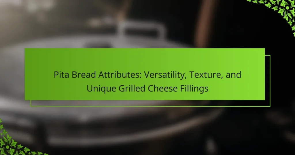 Pita Bread Attributes: Versatility, Texture, and Unique Grilled Cheese Fillings