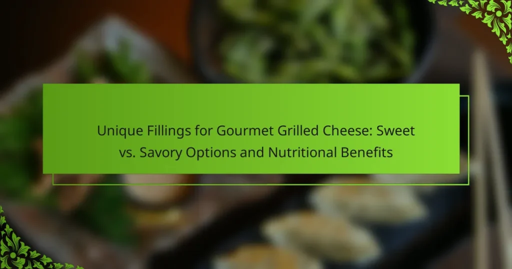 Unique Fillings for Gourmet Grilled Cheese: Sweet vs. Savory Options and Nutritional Benefits
