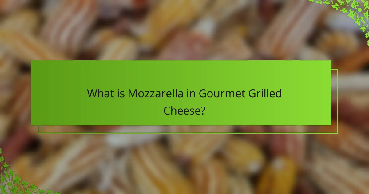 What is Mozzarella in Gourmet Grilled Cheese?