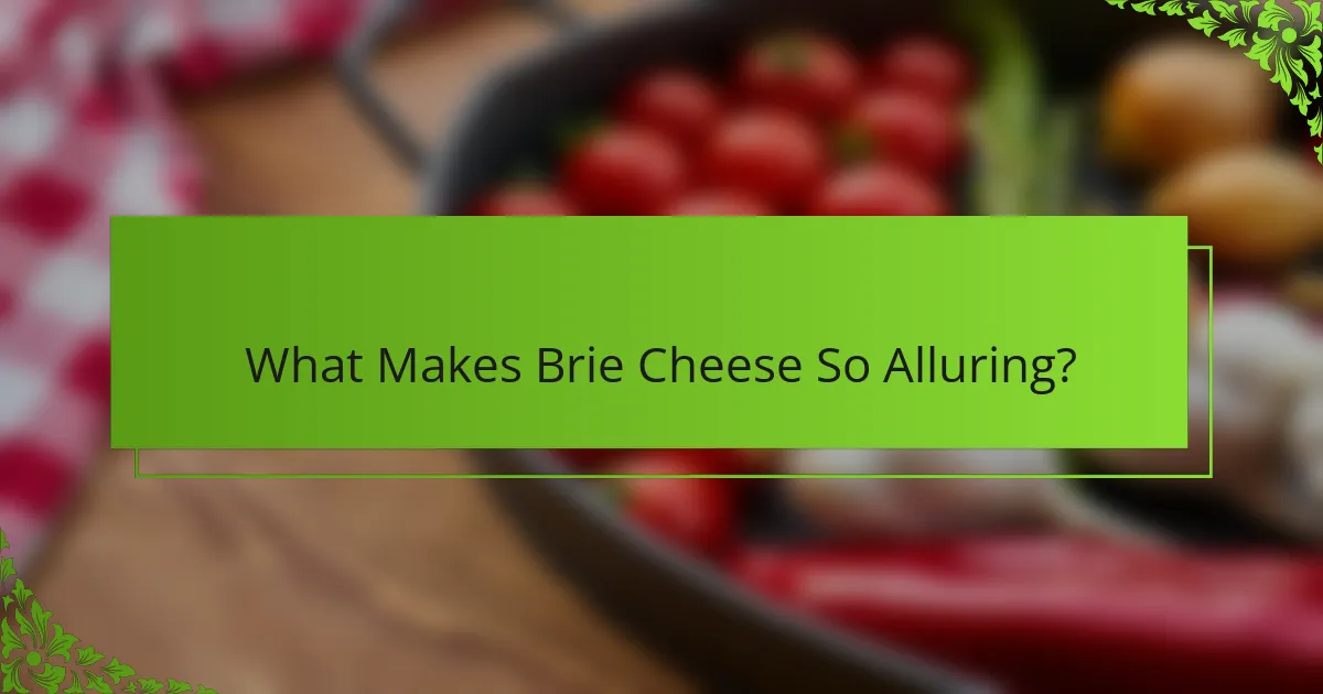 What Makes Brie Cheese So Alluring?