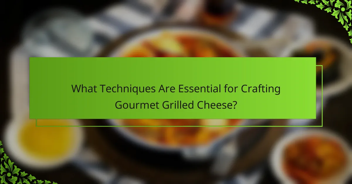 What Techniques Are Essential for Crafting Gourmet Grilled Cheese?
